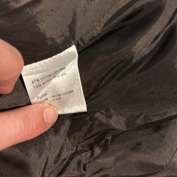 EUC A-K-R-I-S silk / linen blend blazer - Picture 5 of 5
